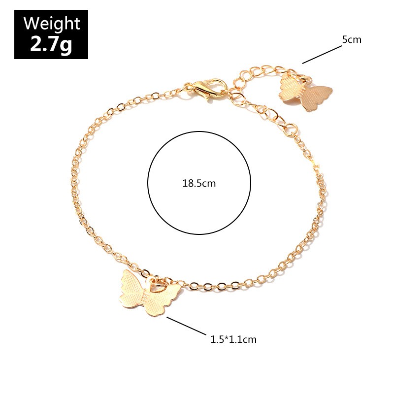 Vòng tay mạ vàng/ bạc họa tiết hình bướm độc đáo thời trang xinh xắn cho nữ 2020 | BigBuy360 - bigbuy360.vn