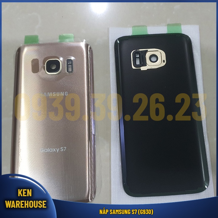 Vỏ nắp lưng điện thoại Samsung Galaxy S7 G930 có cụm kính camera và keo dán hàng linh kiện - KEN warehouse