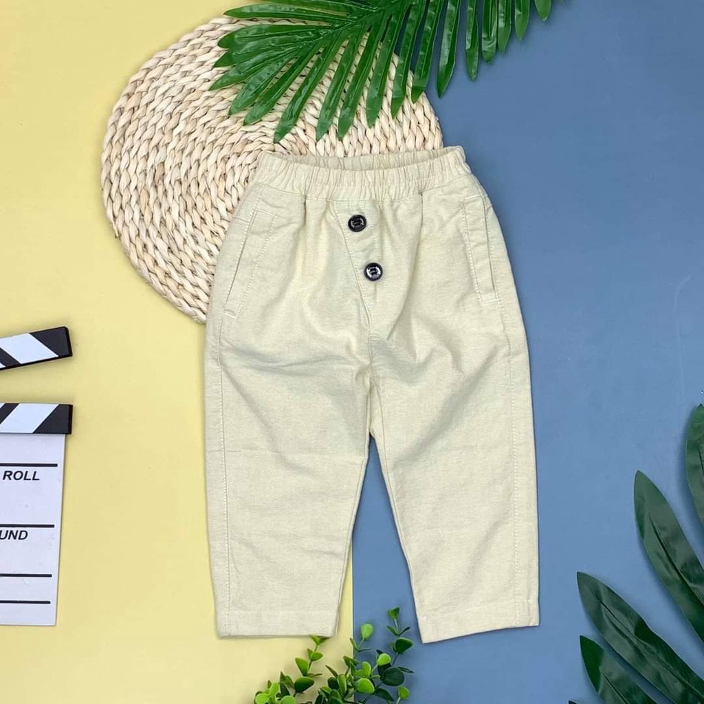 Quần dài bé trai Litibaby chất liệu Kaki Linen mềm cho bé từ 8-23kg