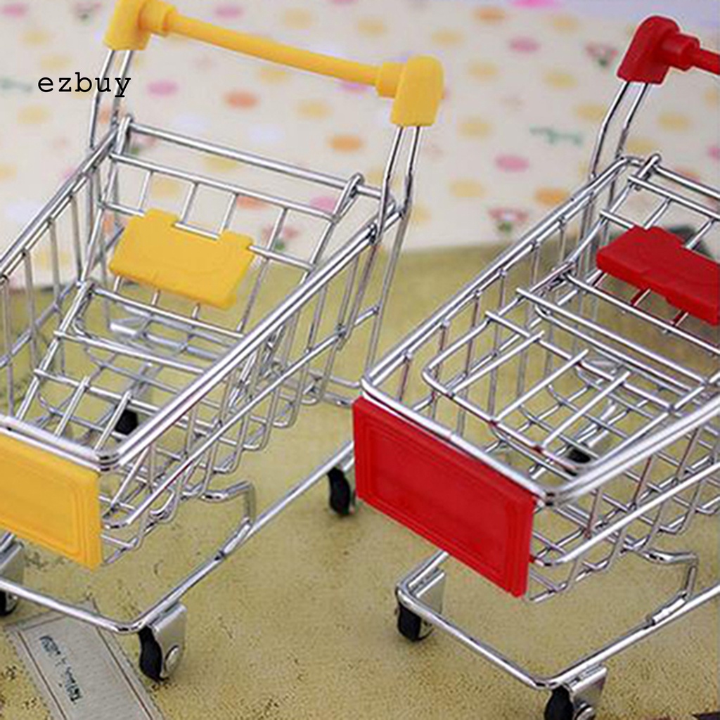 Giỏ Mua Sắm Mini Có Bánh Xe Đẩy Độc Đáo Trang Trí Nhà Cửa