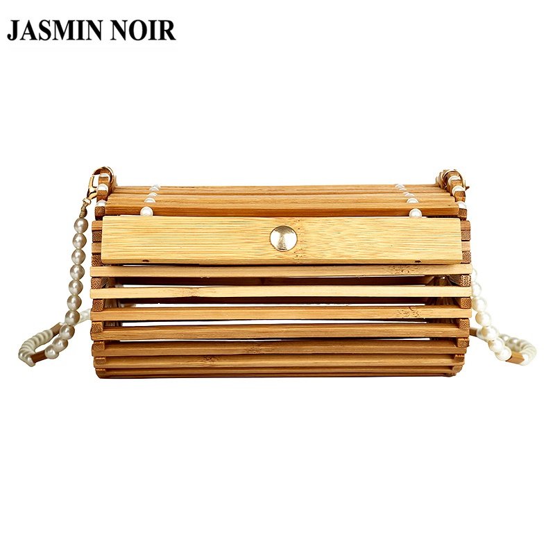 Túi Đeo JASMIN NOIR Chéo Hình Hoa Nhài Đính Ngọc Trai Giả Xinh Xắn Cho Nữ