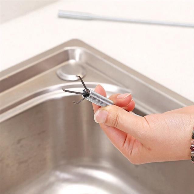 Cây Gắp Rác Thông Cống Siêu Tiện Lợi, Que Móc Rác Thần Thánh Thông Tắc Bồn Cầu