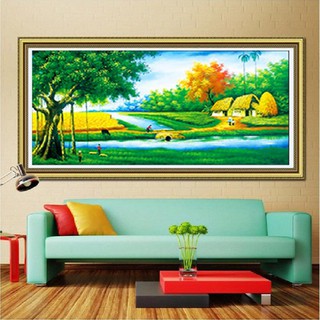 ❤flash sale❤ tranh đính đá phong cảnh đồng quê df191