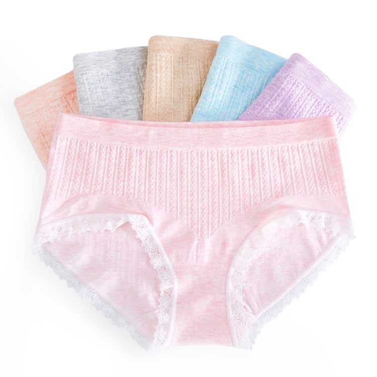 Quần lót nữ eo cao liền mạch màu cotton, thoáng khí quần short nữ cao co giãn 4 chiều (màu sắc ngẫu nhiên)