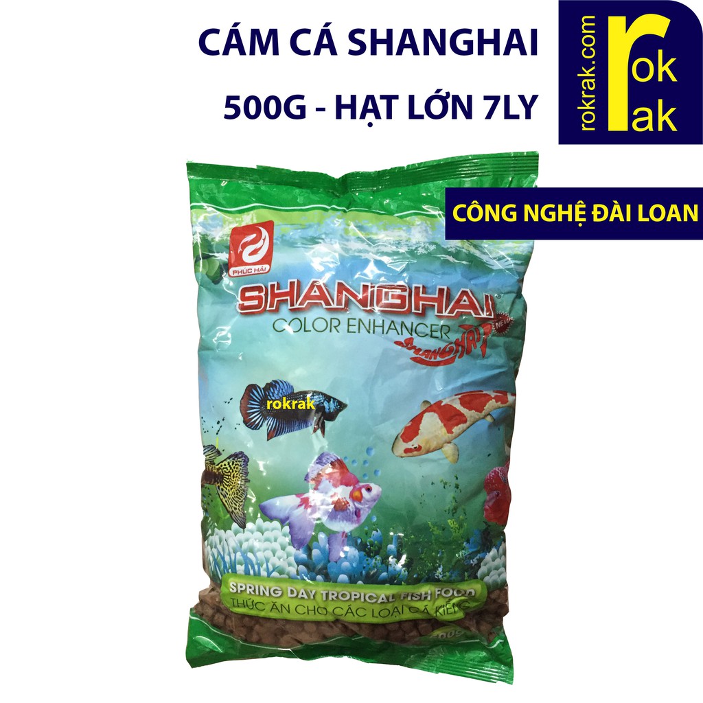 Cám Shanghai 500g hạt LỚN thức ăn cho cá lên màu