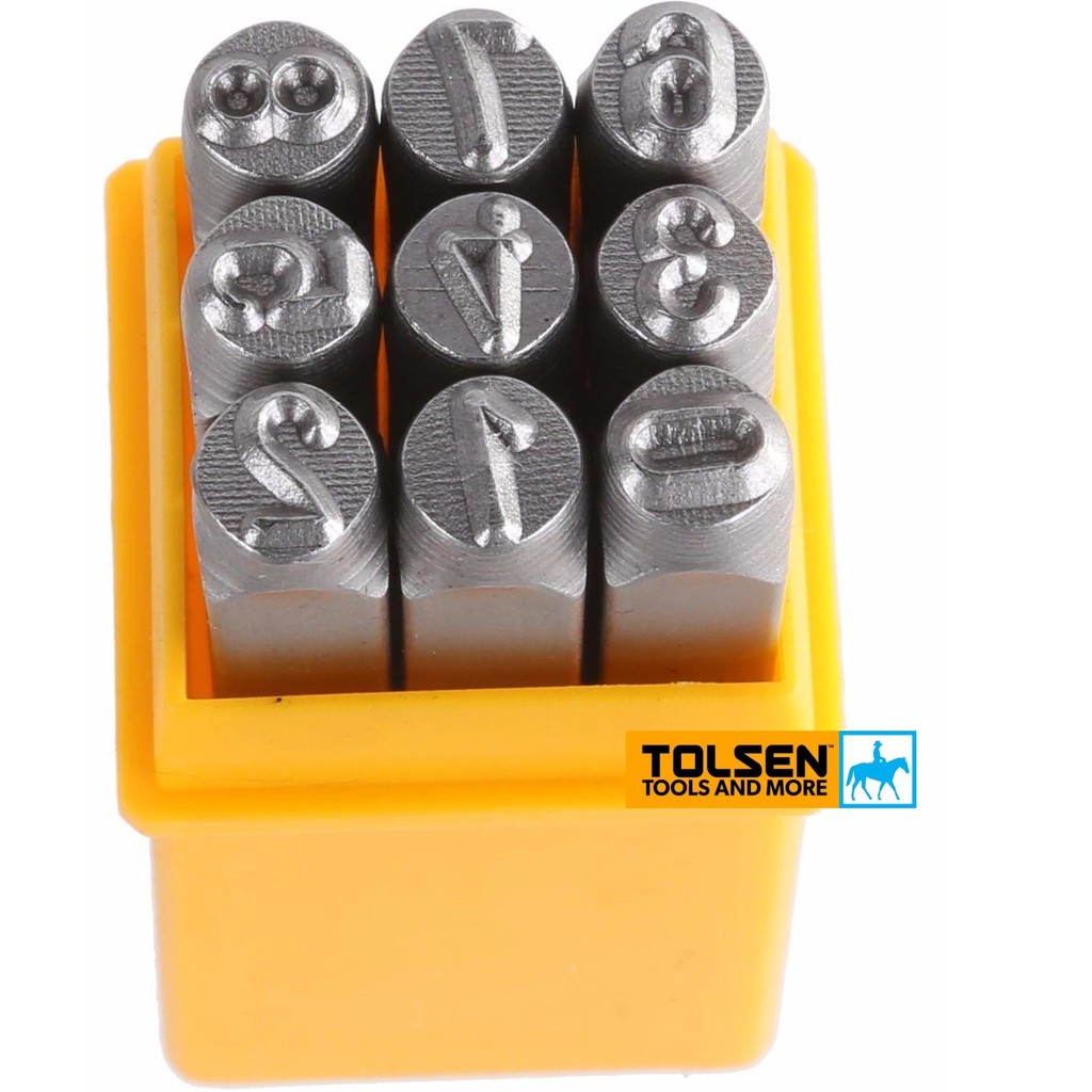 Bộ Đóng Số 9 Cây 6mm Figure Punch TOLSEN 25097
