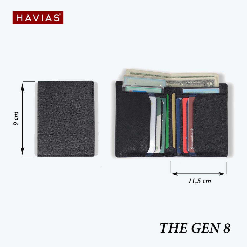 Ví Da đứng Gen8 Handcrafted Wallet HAVIAS