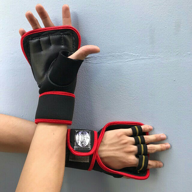 Găng tay tập GYM X-Men 1.8 - Quấn cổ tay trợ lực 2 loại bằng vải và thun - Bao tay thể thao lót thấm hút mồ hôi nhanh
