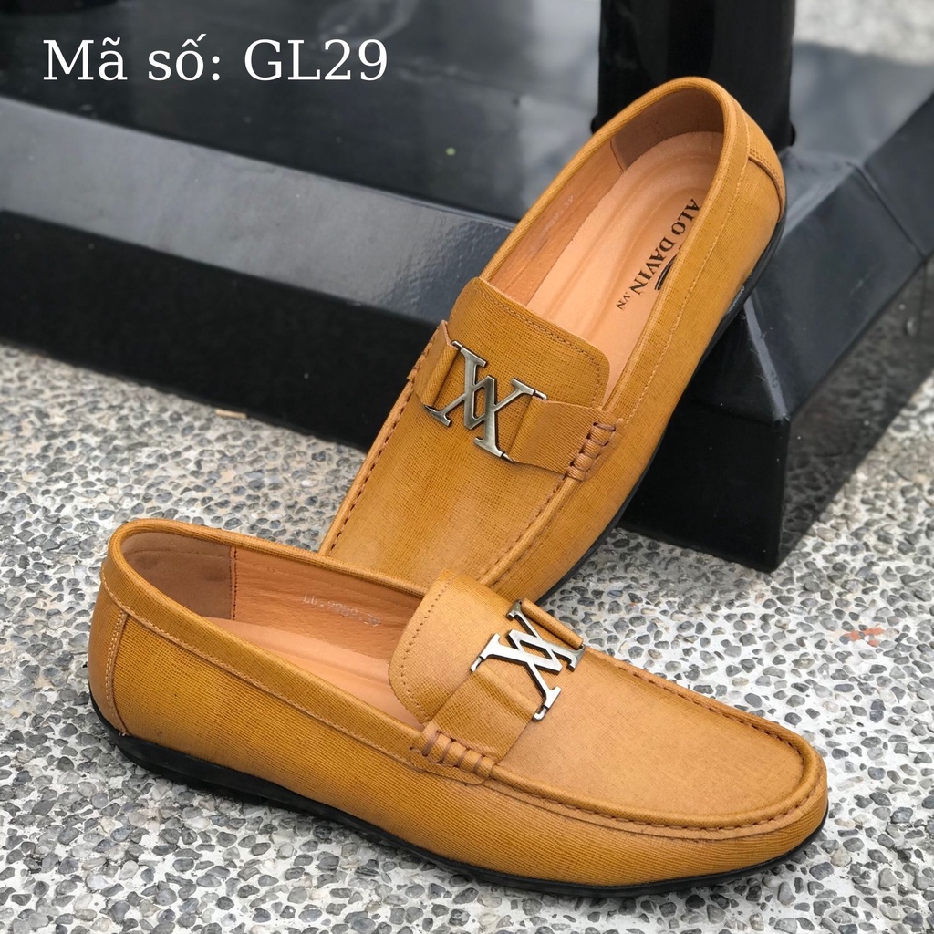 Giày lười nam Alo Davin Da Bò Cao Cấp GL29