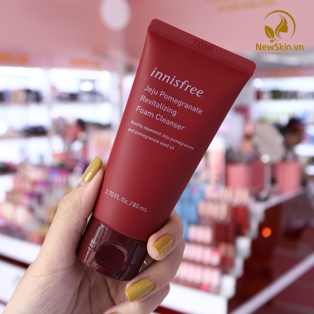 Sữa Rửa Mặt Lựu Đỏ Ngừa Lão Hóa Innisfree Jeju Pomegranate Revitalizing Foam Cleanser 80ml