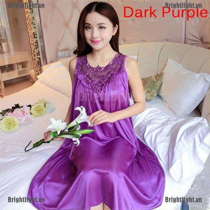 Áo Choàng Ngủ Bằng Lụa Phối Ren Quyến Rũ Cho Nữ