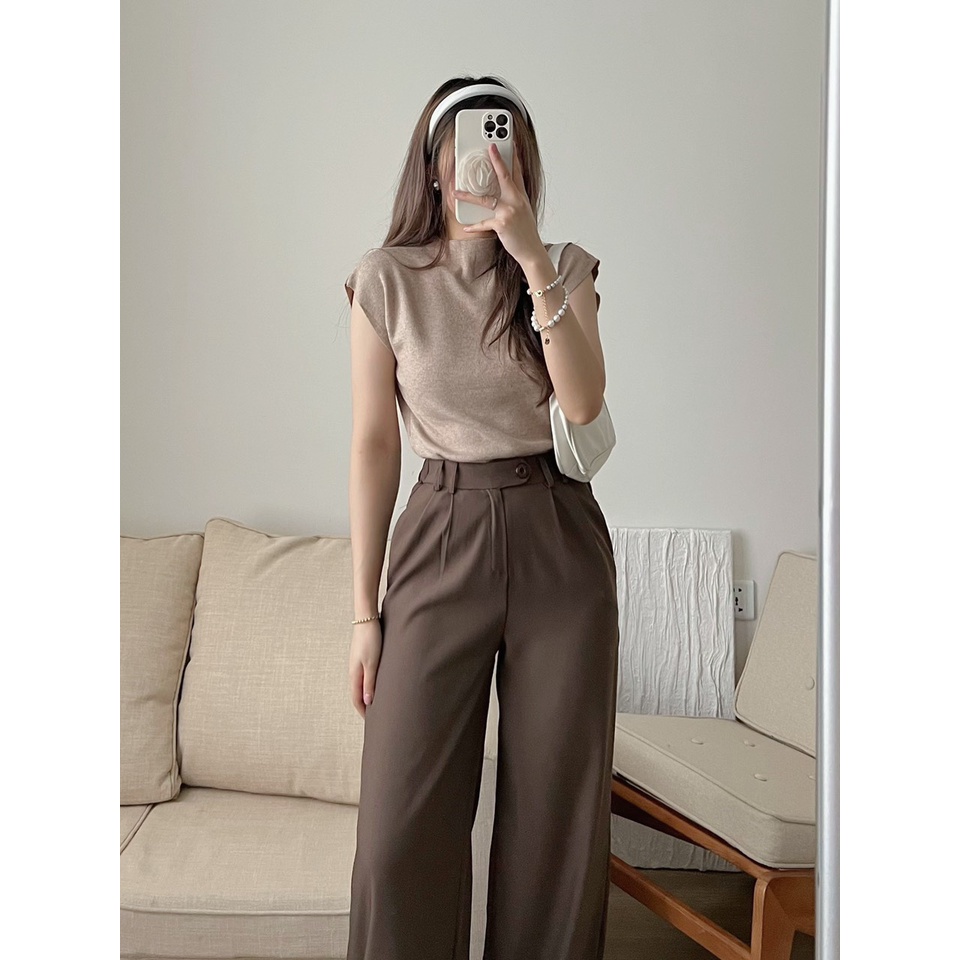 [Ảnh thật/Sẵn] Áo len trơn mịn tay hến nhiều màu ulzzazng - Áo len tăm tay bồng cộc tay