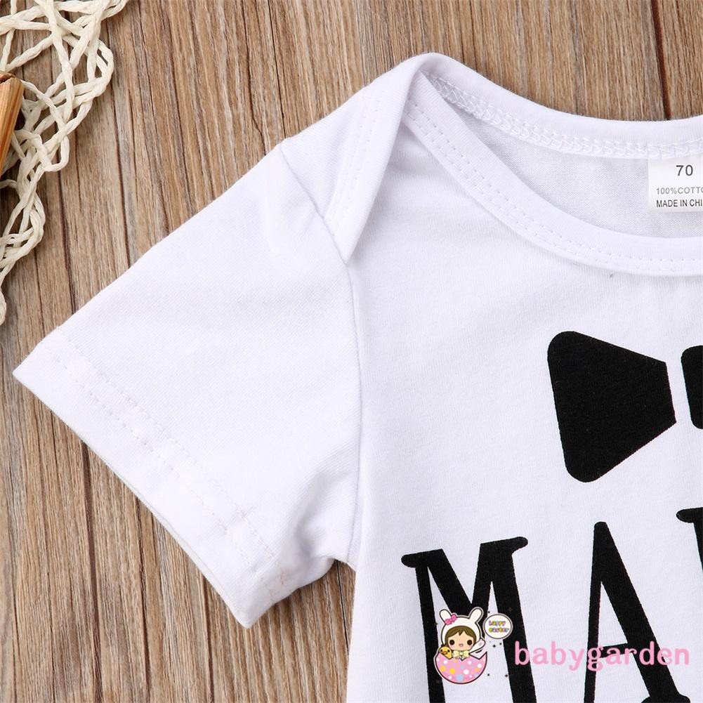 Bộ Áo Liền Quần In Chữ Mama &amp;Apos;S Boy Xinh Xắn Dành Cho Bé