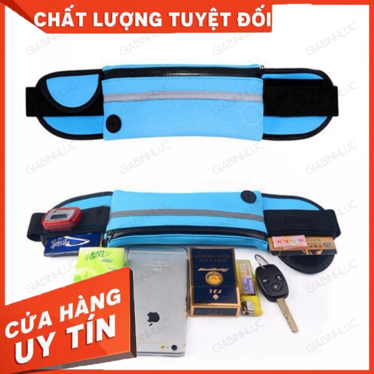 [ Chính Hãng ] []Freeship hàng cao cấp 222] Túi đeo bụng đeo hông chạy bộ nam nữ đựng đồ điện thoại bình nước tập thể th