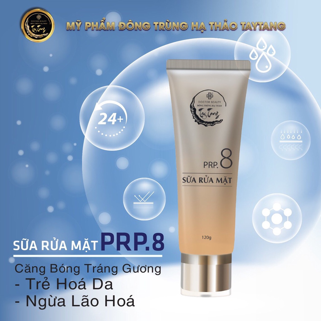 SỮA RỬA MẶT TẾ BÀO GỐC PRP8 NGỪA MỤN, MỜ SẸO RỖ ĐÔNG TRÙNG HẠ THẢO TAYTANG.