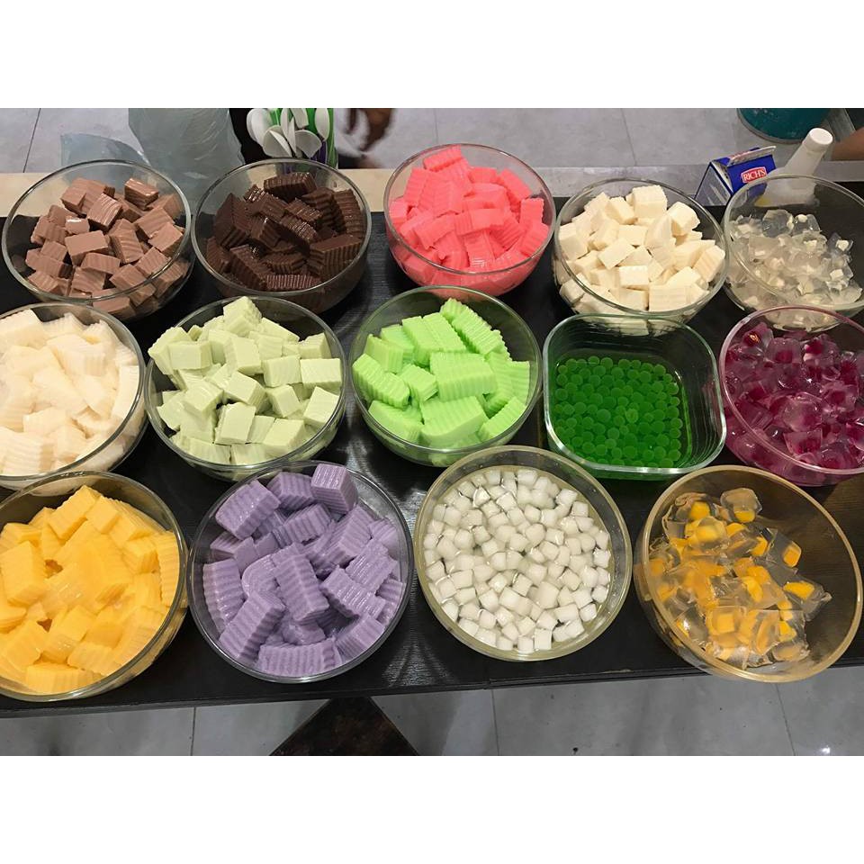 Bột Pudding làm thạch thơm béo, chuẩn vị  Nguyên liệu trà sữa