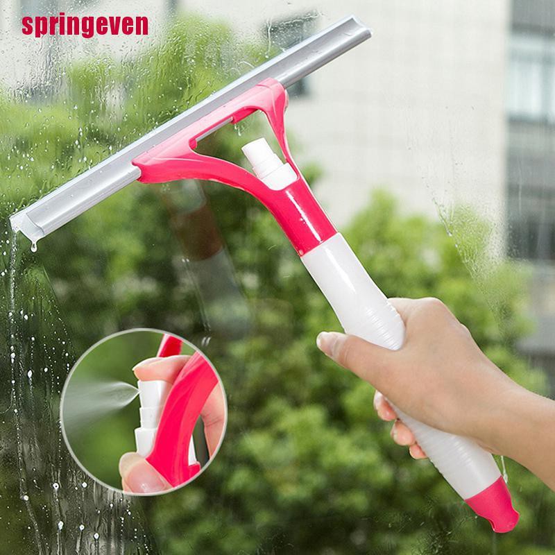 Dụng cụ vệ sinh cửa kính tích hợp bình xịt tiện lợi