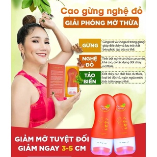 Cao Gừng Nghệ Đỏ Tan Mỡ Bụng 180ml