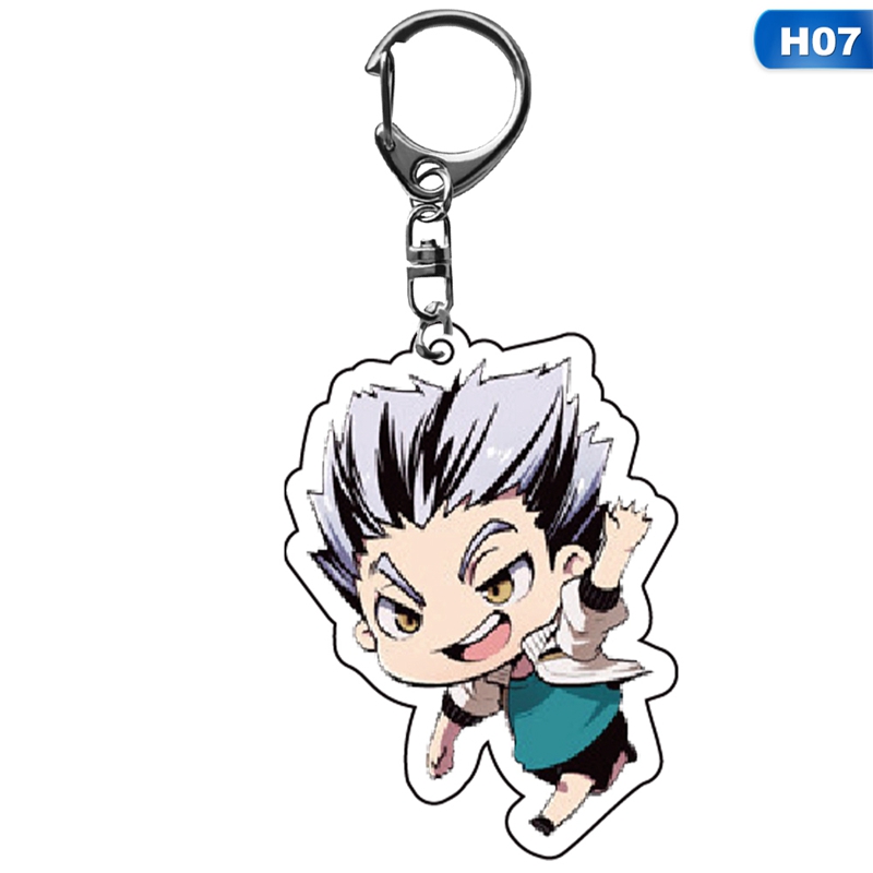 Móc khóa mặt nhân vật anime Haikyuu bằng acrylic đáng yêu