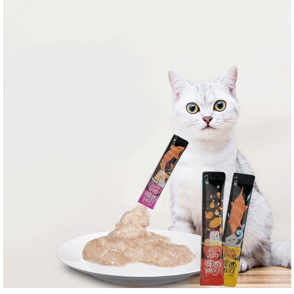 Súp nhuyễn dành cho mọi loại mèo, mọi độ tuổi  ( mix mùi và hãng ) từ ciao, me-o, kitcat,wanpy,chupa , điện hạ,..