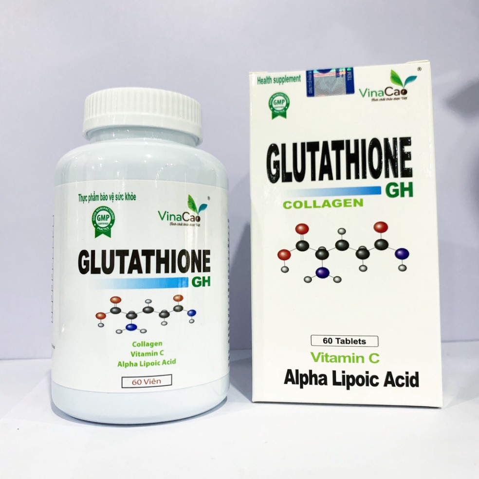 Viên uống trắng da Glutathione Collagen GH giúp giảm thâm nám, làm trắng da, chống lão hóa liệu trình 3 tháng