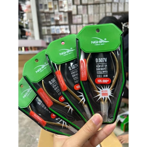 Kềm Cắt Da Nghĩa D507V Mạ Vàng Không Gỉ, Kềm Cắt Da Nghĩa Bán Nguyệt Mạ Vàng Không Gỉ