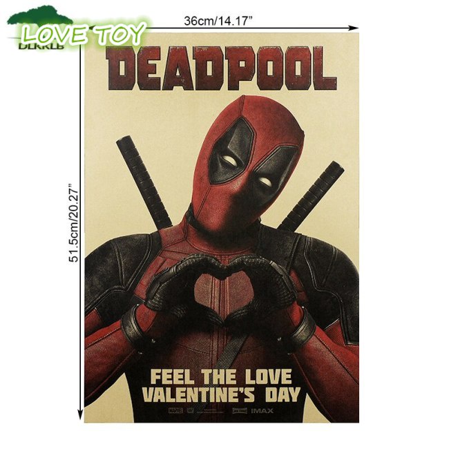 Poster Siêu Anh Hùng Deadpool Treo Tường 51.5x36cm