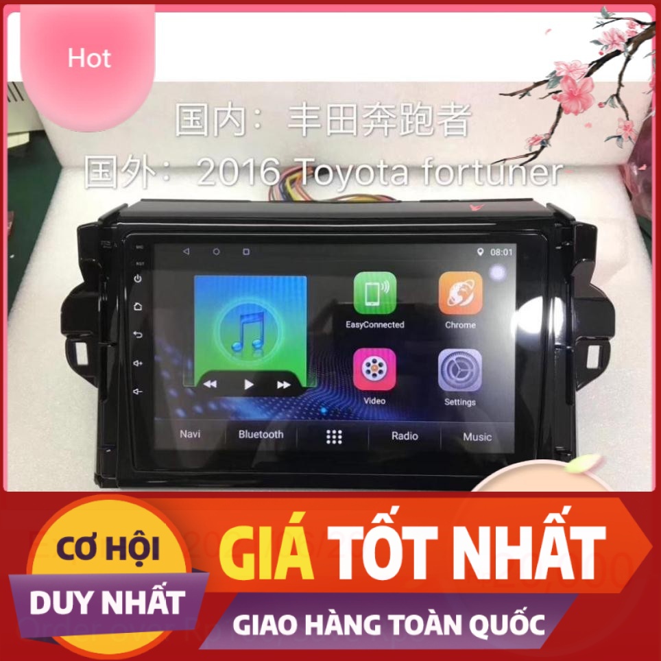 Mặt dưỡng Android theo xe Fortuner 2017-2020 +4G JACK ZIN