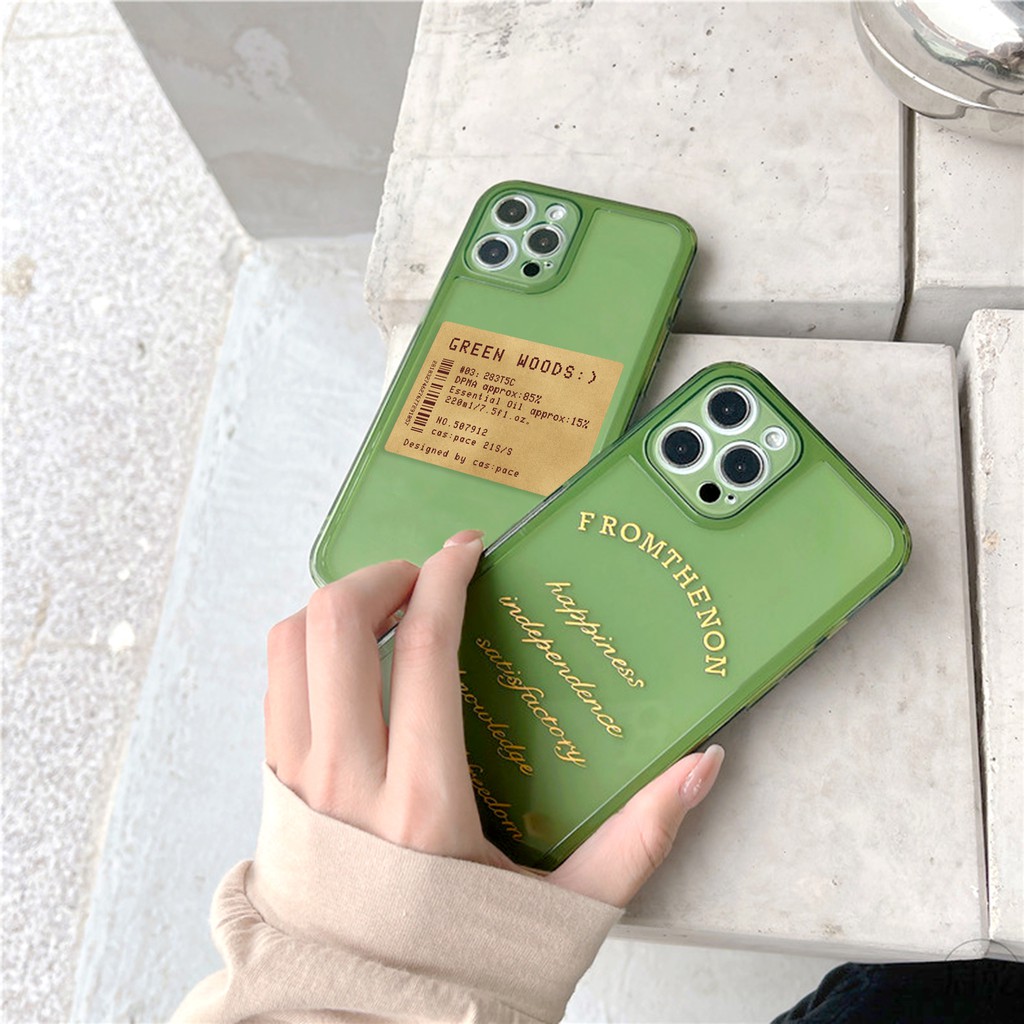 Ốp lưng iphone Dark Green trong cạnh vuông BVC 6/6plus/6s/6splus/7/7plus/8/8plus/x/xr/xs/11/12/13/pro/max/plus/promax | BigBuy360 - bigbuy360.vn