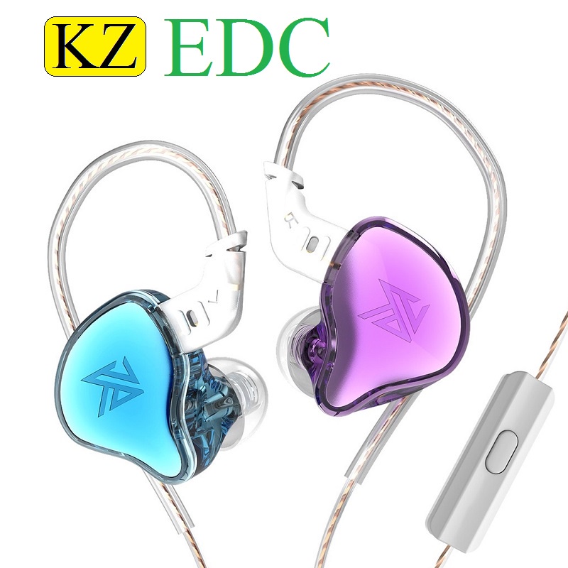Tai nghe dây KZ EDC có tích hợp microphone dùng cho điện thoại jack cắm tai nghe 3.5