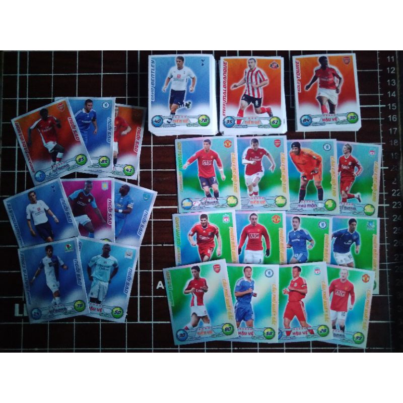 Thẻ cầu thủ Ngoại hạng Anh 2008/09 size Poca Match Attax thẻ in custom ST STORE CARD