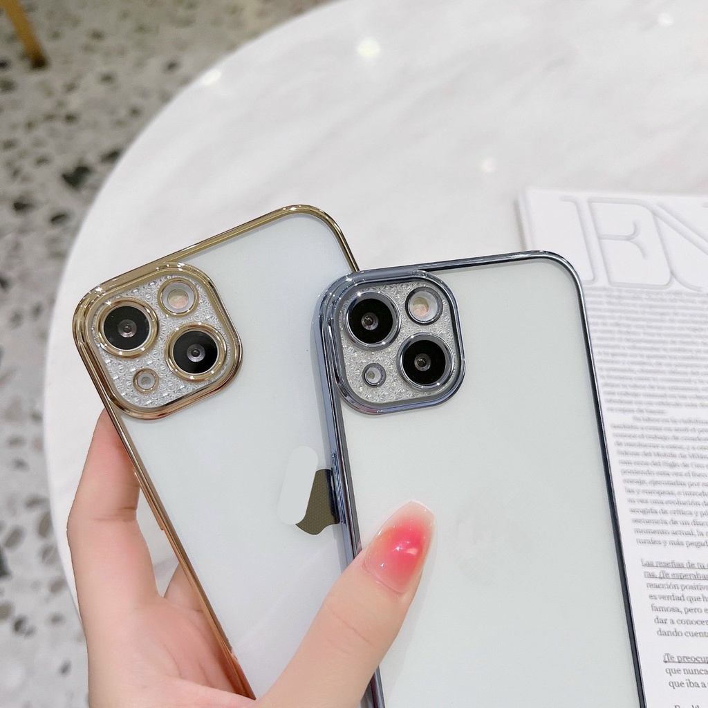 Ốp dẻo viền si Camera vân kim cương cao cấp iP 7 8 X XR 11 12 13 Pro Max [1/2]