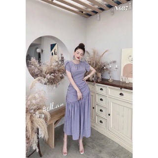 Váy maxi chấm bi 2 màu cực yêu🖤🖤🖤