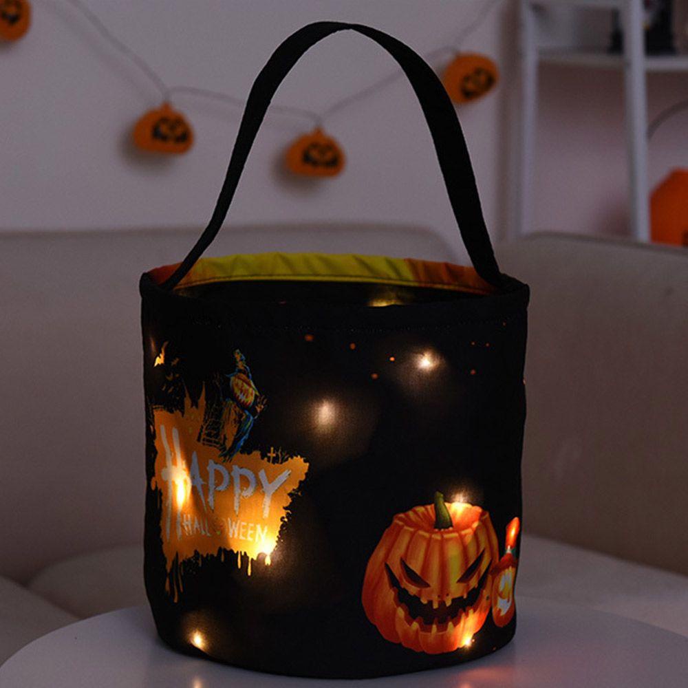 CHOOKEY Túi Đựng Quà Hình Quả Bí Ngô Có Đèn Led Phát Sáng Độc Đáo