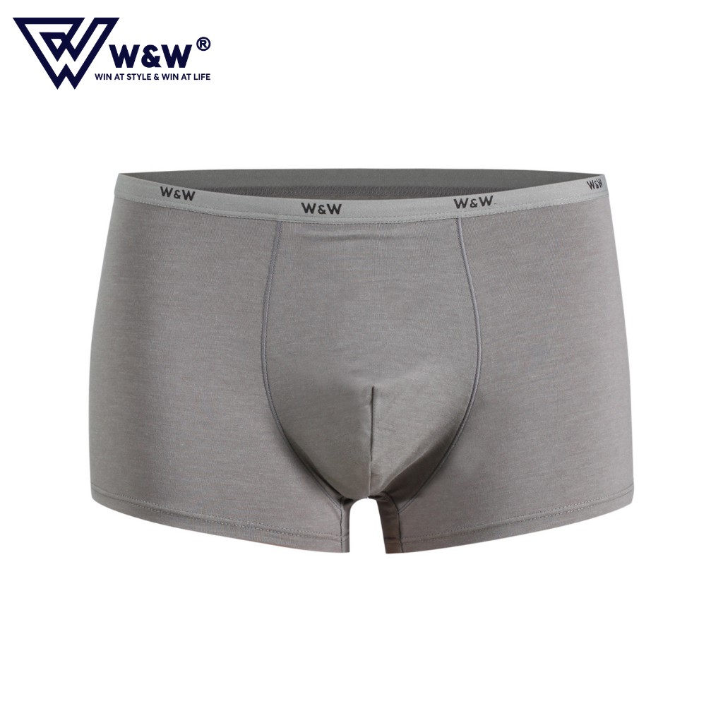 Quần Lót Nam W&amp;W Dáng Boxer Chất Liệu Cao Cấp Mềm Mịn, Đàn Hồi, Sịp Đùi Nam Kháng Khuẩn Cực Tốt WUW43