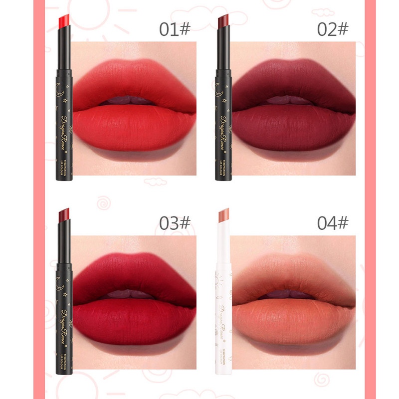 [Hàng mới về] Set 3 son môi màu nhung lì không thấm nước chống dính cốc