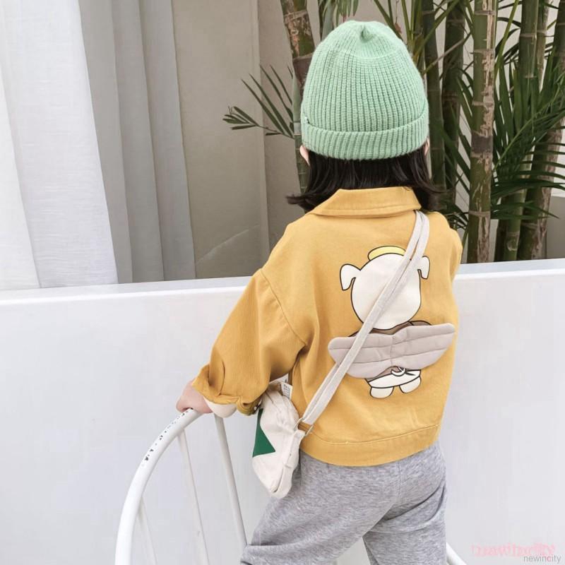 Áo khoác denim màu trơn phong cách Hàn Quốc cho bé gái