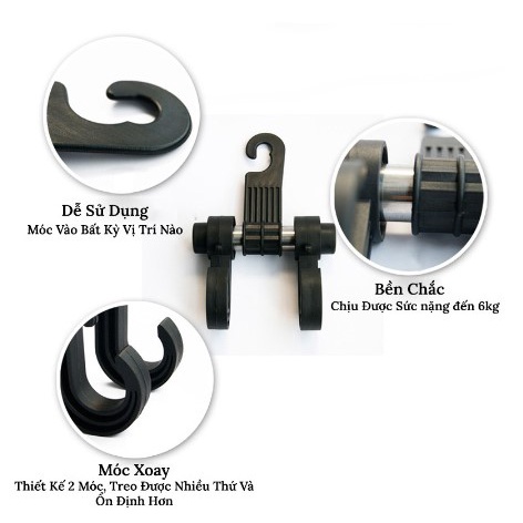 Móc Treo Đồ Sau Ghế Ô Tô Tiện Dụng VERSION 3 – 1 Chiếc