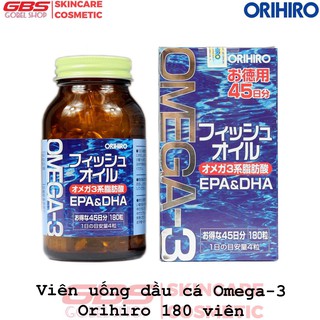 Dầu cá Omega 3 Orihiro (hộp 180 viên)