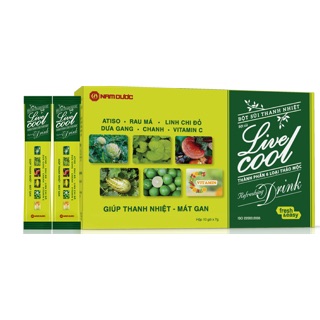 Bột sủi thanh nhiệt Live cool - Thanh nhiệt mát gan - 10 gói x 7gram
