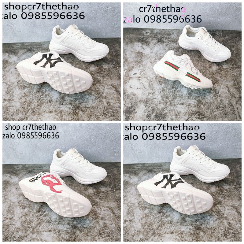 (Tặng hộp tất thời trang)Giầy Thể Thao Kem Chữ Nam Nữ