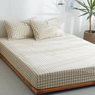 Nệm trải giường Bông giặt Ga trải giường nhiều kích thước màu đặc 1m2/1m5/1m8