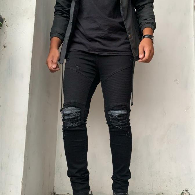Quần Jean Nam biker skinny
