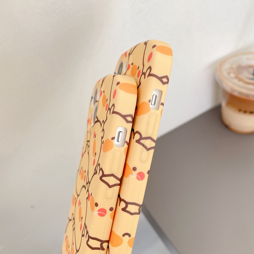 Ốp Điện Thoại Dẻo Họa Tiết Chú Gà Màu Vàng Kèm Giá Đỡ Cho Iphone 12 pro max 11 pro max xs max xr x 7 8 plus