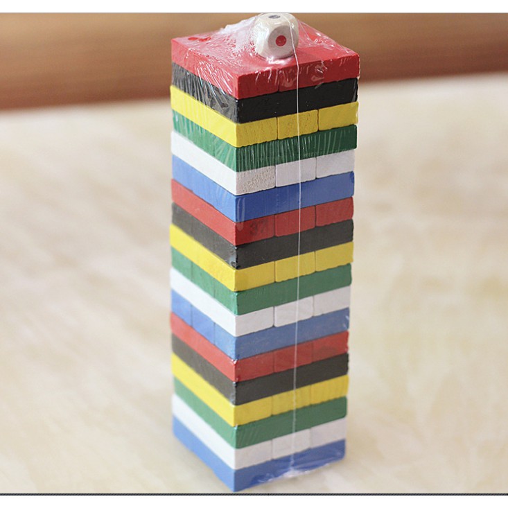 Bộ đồ choi rút gỗ mầu loại to 20cm