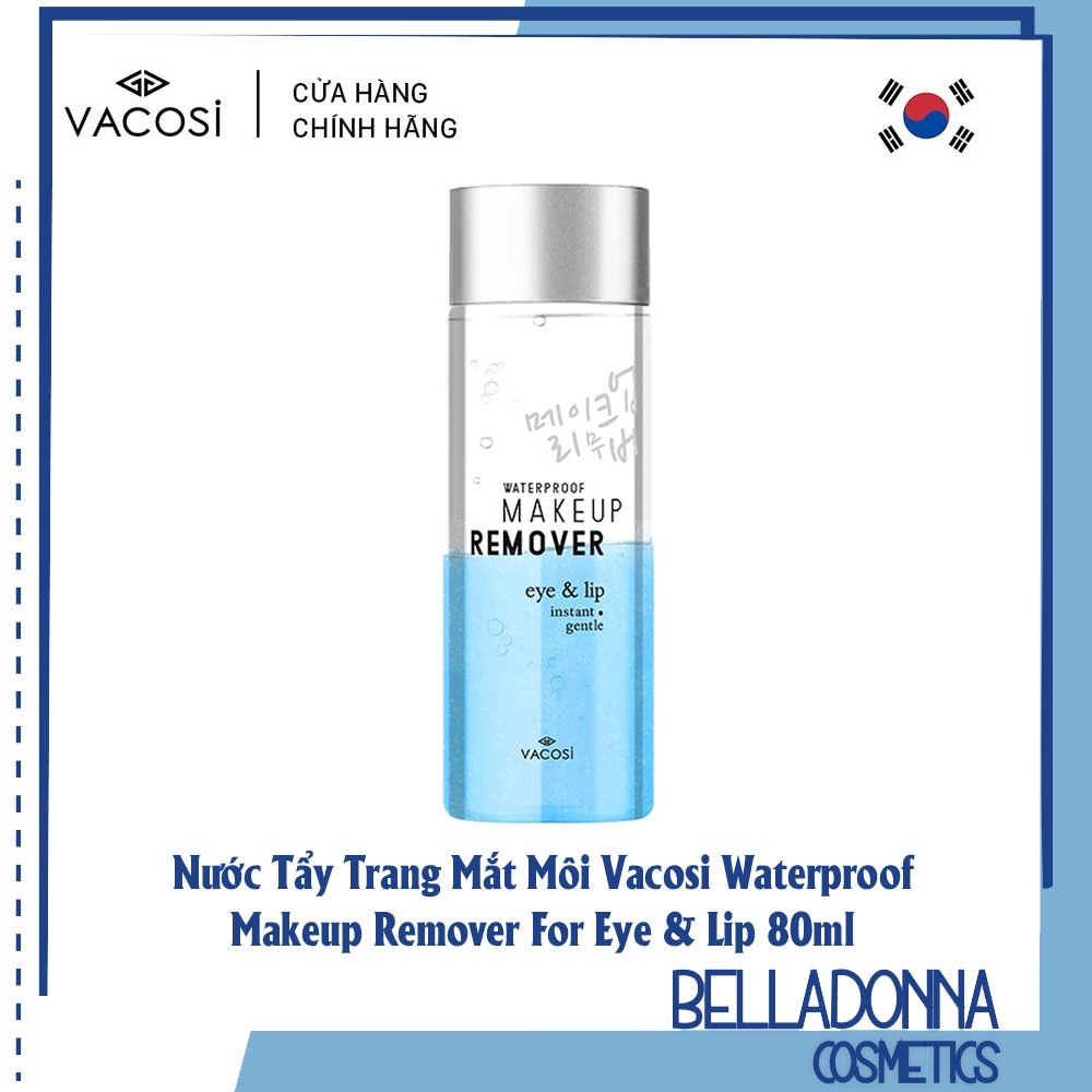 [CHÍNH HÃNG] Tẩy Trang Mắt Môi Vacosi Waterproof Makeup Remover For Eye &amp; Lip 80ml