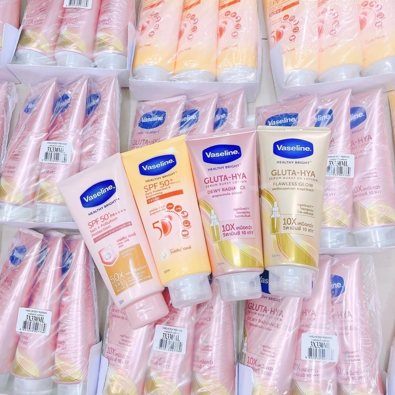 SỮA DƯỠNG THỂ VASELINE HEALTHY BRIGHT GLUTA HYA SERIM BURST LOTION 10X 330ML MẪU MỚI 2021