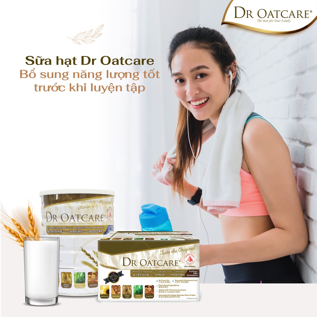 SỮA HẠT SINGAPORE DR OATCARE - Lon kẽm 850g