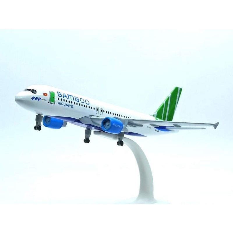 Bamboo Airway - Mô hình máy bay tĩnh có 2 kích thước ( 16cm và 20cm) - Phatduyenshop - Mua hàng an tâm