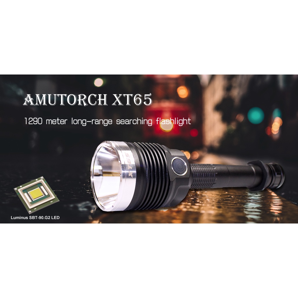 Đèn pin chiếu xa Amutorch XT65 LED Luminus SBT-90.G2 sáng 6500 lumen chiếu xa 1290m pin 21700 (kèm theo) Đèn &amp; Đèn pin